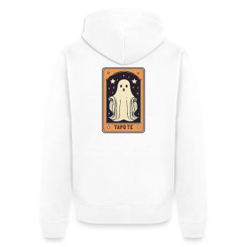 Tarot Geist Karte - Unisex Premium Bio Zip Hoodie - Weiß - Hinten - Thijin (182cm)