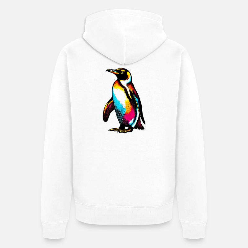 Pingouin - Veste à capuche bio Premium Unisexe - blanc