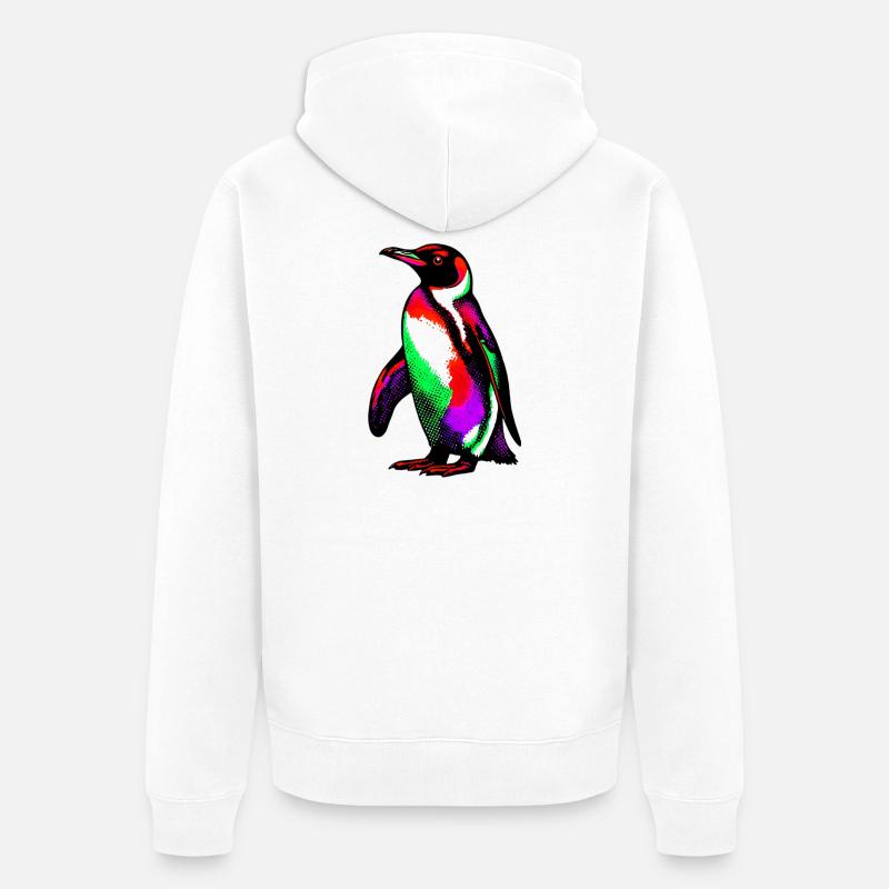 Pingouin - Veste à capuche bio Premium Unisexe - blanc
