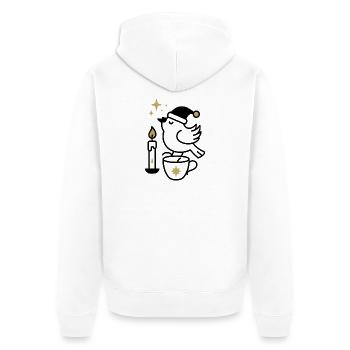 Nuit de l’étoile filante dorée - Veste à capuche bio Premium Unisexe - blanc - Dos - Thijin (182cm)