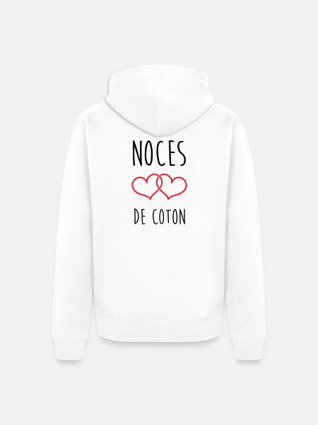 Cotton Wedding 1 Year Wedding - Unisex Premium Organic Zip Hoodie - white