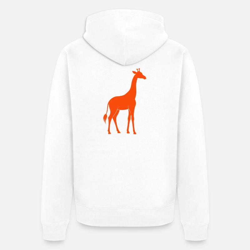 Girafes - Veste à capuche bio Premium Unisexe - blanc