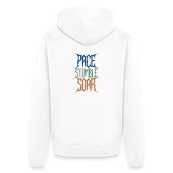 Pace Stumble Soar Style Heavy Metal - Unisex Premium Bio Zip Hoodie - Weiß - Hinten - Thijin (182cm)