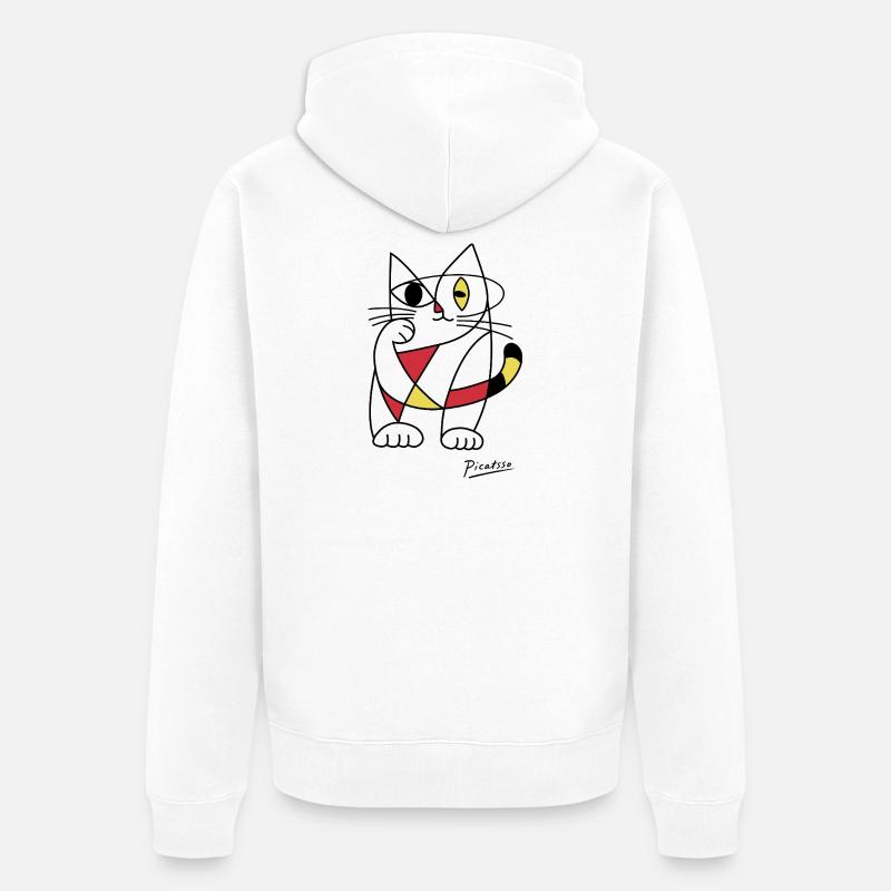Picatsso - Veste à capuche bio Premium Unisexe - blanc