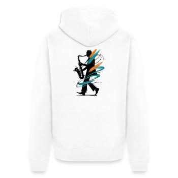 Bicycle art with spiral shapes - Unisex Premium Organic Zip Hoodie - white - Back - Thijin (182cm)