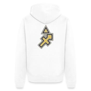 Tierkreis-Stammes-Schütze und Feuer - Unisex Premium Bio Zip Hoodie - Weiß - Hinten - Thijin (182cm)