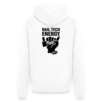 Nagel Nail Tech Design Energy - Veste à capuche bio Premium Unisexe - blanc - Dos - Thijin (182cm)