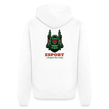 Logo Esport Warrior Imprimé - Veste à capuche bio Premium Unisexe - blanc - Dos - Thijin (182cm)