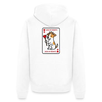 Jack Russell de Cœur Design Original - Veste à capuche bio Premium Unisexe - blanc - Dos - Thijin (182cm)