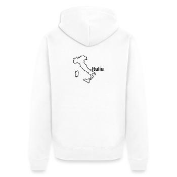 Italienische Karten-Silhouette - Unisex Premium Bio Zip Hoodie - Weiß - Hinten - Thijin (182cm)