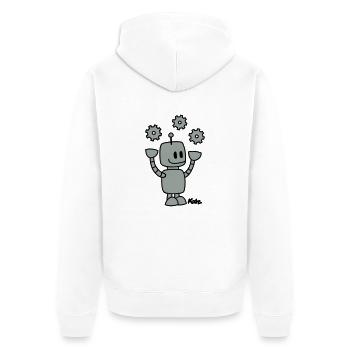 Roboter (2c) - Veste à capuche bio Premium Unisexe - blanc - Dos - Thijin (182cm)
