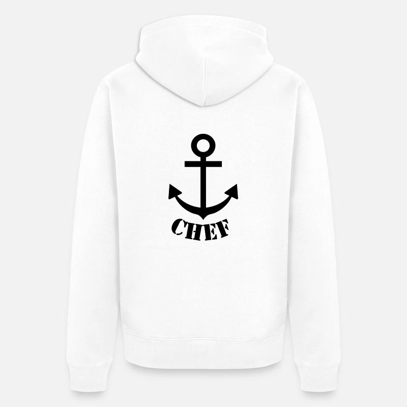 chef - Unisex Premium Bio Zip Hoodie - Weiß
