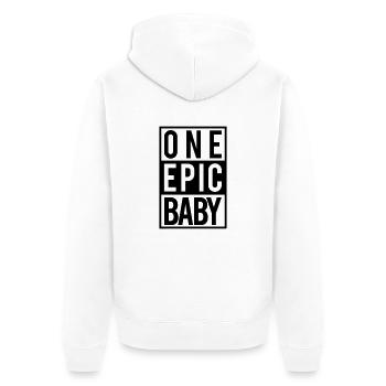 one epic baby - Veste à capuche bio Premium Unisexe - blanc - Dos - Thijin (182cm)