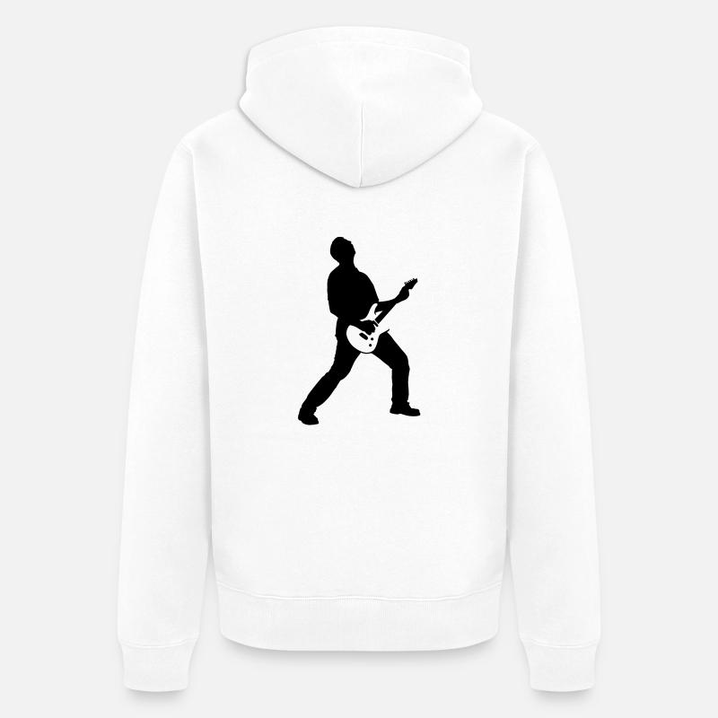 guitarrocker_032012_c_1c - Veste à capuche bio Premium Unisexe - blanc