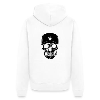 Tete de mort - Veste à capuche bio Premium Unisexe - blanc - Dos - Thijin (182cm)
