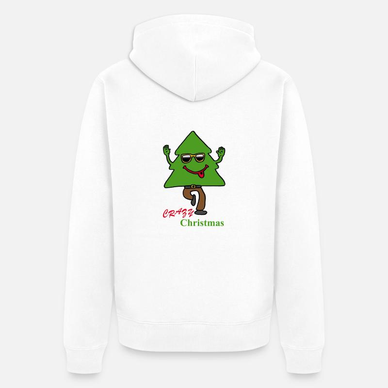 Weihnachtsbaum, Christmas, Christmas Tree - Unisex Premium Bio Zip Hoodie - Weiß