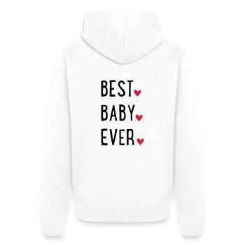 baby - Unisex Premium Organic Zip Hoodie - white - Back - Thijin (182cm)