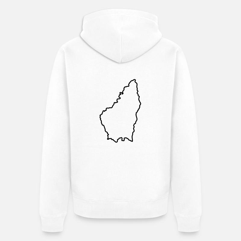 Ardèche couleur - Veste à capuche bio Premium Unisexe - blanc