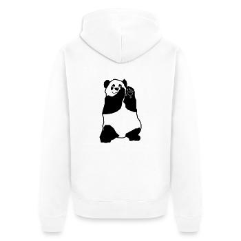 panda - Veste à capuche bio Premium Unisexe - blanc - Dos - Thijin (182cm)