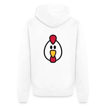 Poule - Veste à capuche bio Premium Unisexe - blanc - Dos - Thijin (182cm)