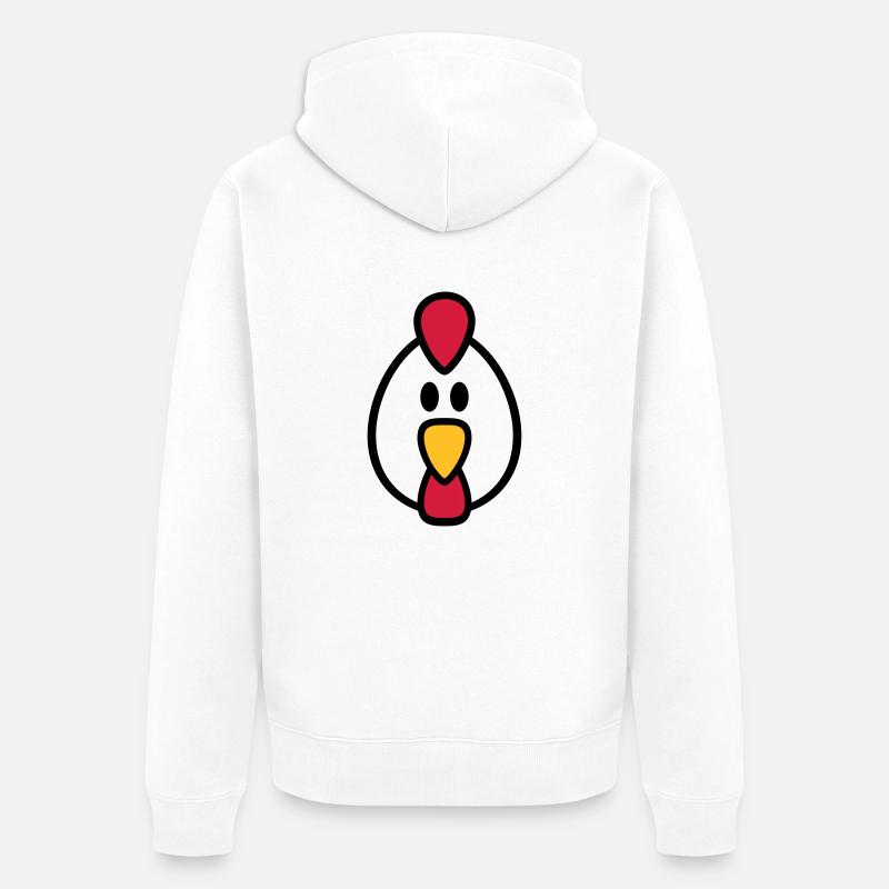 Poule - Veste à capuche bio Premium Unisexe - blanc