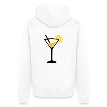 Cocktail - Unisex Premium Organic Zip Hoodie - white - Back - Thijin (182cm)