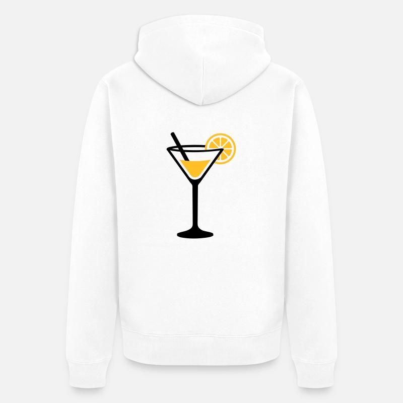 Cocktail - Veste à capuche bio Premium Unisexe - blanc