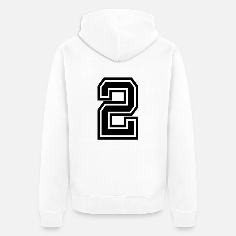 2 - Unisex Premium Bio Zip Hoodie - Weiß