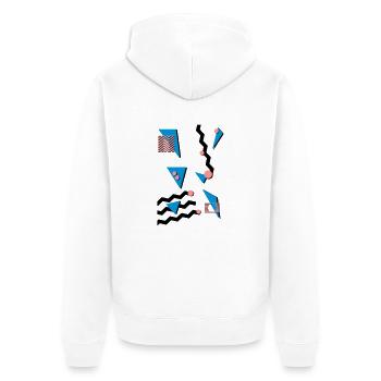 RETRO - Veste à capuche bio Premium Unisexe - blanc - Dos - Thijin (182cm)