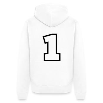 1 - Veste à capuche bio Premium Unisexe - blanc - Dos - Thijin (182cm)