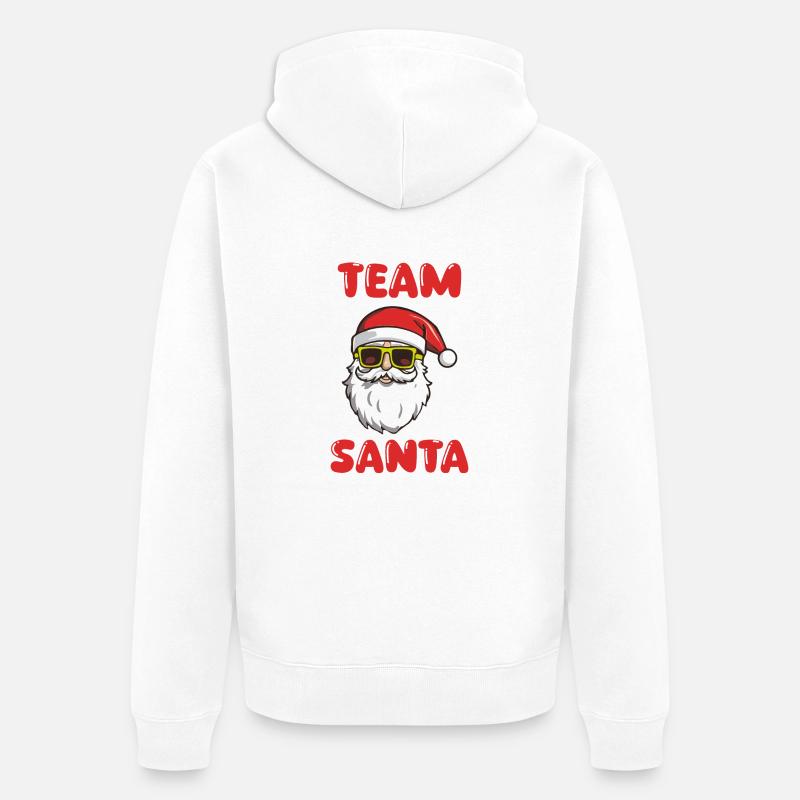 L’équipe du Père Noël - Veste à capuche bio Premium Unisexe - blanc