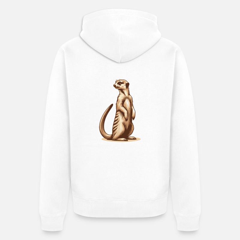 Suricate - Veste à capuche bio Premium Unisexe - blanc