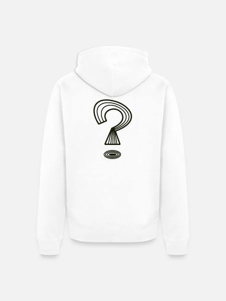 Fragezeichen von Cean - Unisex Premium Bio Zip Hoodie - Weiß