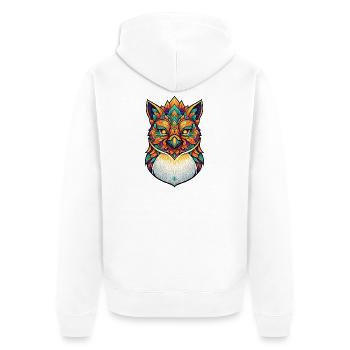Fantasme de Carnaval Déguisé de Pingouin Hibou - Veste à capuche bio Premium Unisexe - blanc - Dos - Thijin (182cm)