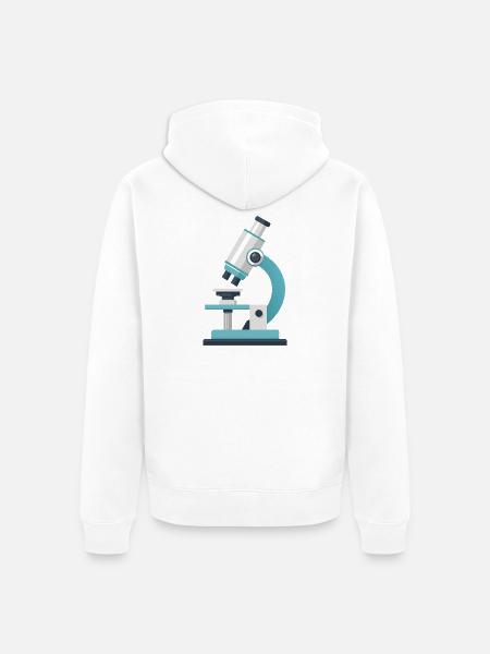 Mikroskop - Unisex Premium Bio Zip Hoodie - Weiß