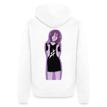 Blitz-Sigil Elf Tee - Unisex Premium Bio Zip Hoodie - Weiß - Hinten - Thijin (182cm)