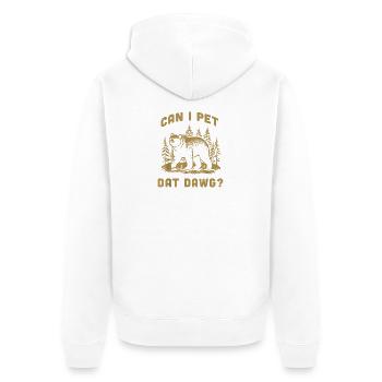 Can I Pet Dat Dawg Hiker Animal Lover Funny Bear - Veste à capuche bio Premium Unisexe - blanc - Dos - Thijin (182cm)