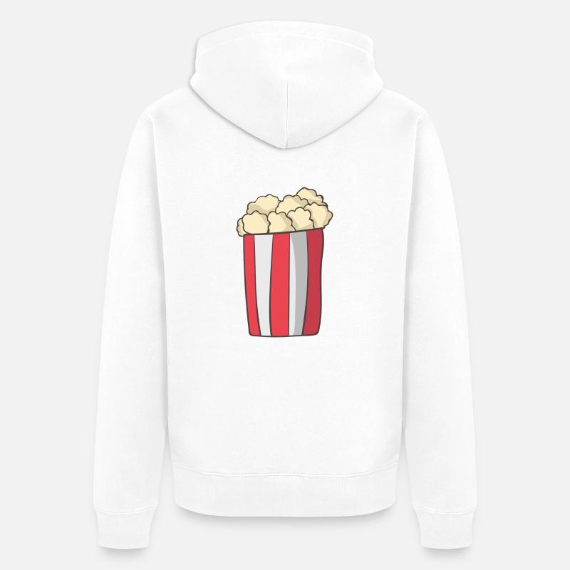 pop-corn - Veste à capuche bio Premium Unisexe - blanc