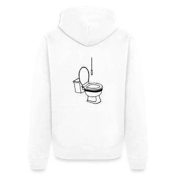 Toilette - Veste à capuche bio Premium Unisexe - blanc - Dos - Thijin (182cm)