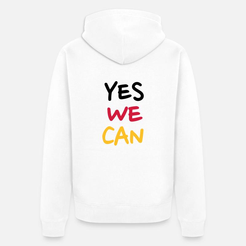 Yes we can - Veste à capuche bio Premium Unisexe - blanc