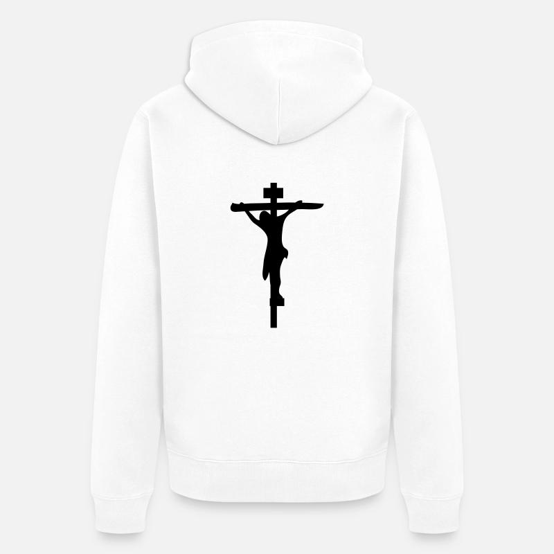 jesus - Veste à capuche bio Premium Unisexe - blanc