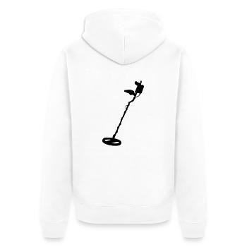 Metalldetektor Metall Detektor Zeichnung Metalldet - Unisex Premium Bio Zip Hoodie - Weiß - Hinten - Thijin (182cm)