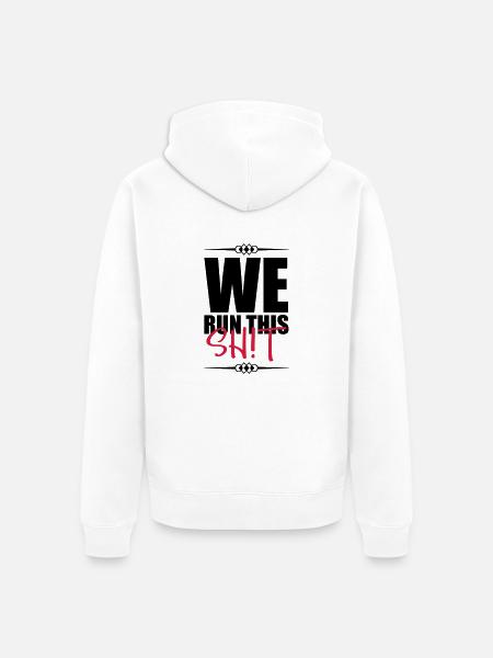 we run this design - Unisex Premium Bio Zip Hoodie - Weiß