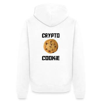 Bitcoin Trading Crypto Aktien - Unisex Premium Bio Zip Hoodie - Weiß - Hinten - Thijin (182cm)