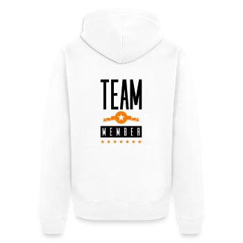 Membre de l’équipe 2 - Veste à capuche bio Premium Unisexe - blanc - Dos - Thijin (182cm)