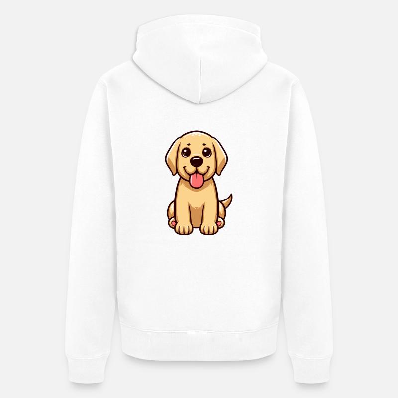 Petit labrador - Veste à capuche bio Premium Unisexe - blanc