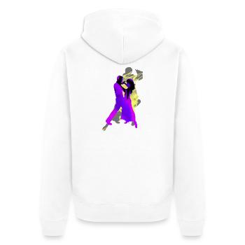 Danseurs de tango argentin - Veste à capuche bio Premium Unisexe - blanc - Dos - Thijin (182cm)