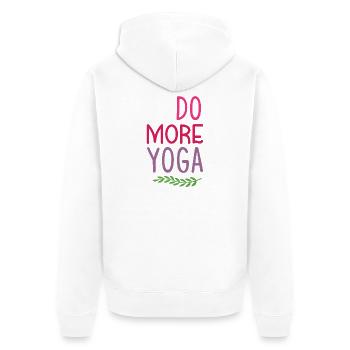 Vers plus de yoga - Veste à capuche bio Premium Unisexe - blanc - Dos - Thijin (182cm)