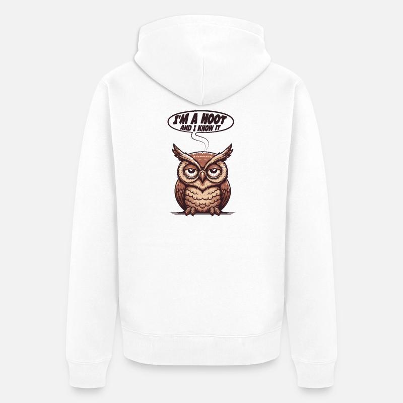 Spaßvogel - Unisex Premium Bio Zip Hoodie - Weiß