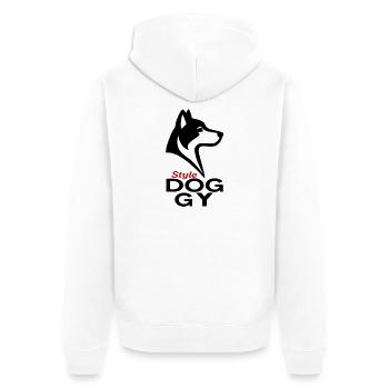 Dogstyle - Veste à capuche bio Premium Unisexe - blanc - Dos - Thijin (182cm)